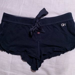 Navy Ruffle Pajama Shorts